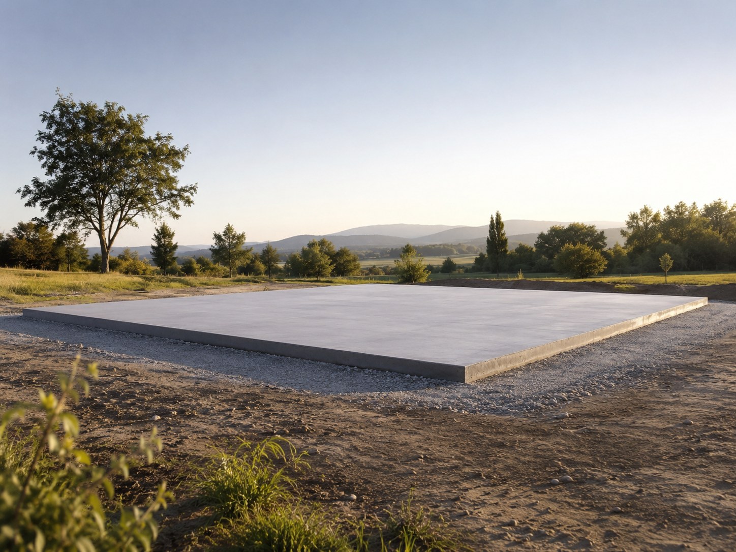 Parcela preparada para la implantación de una vivienda modular